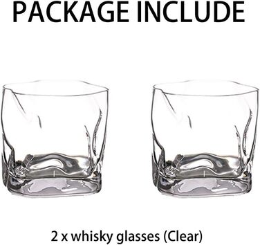 Набір склянок для віскі 250 мл неправильної форми, 2 предмети, Glasseam