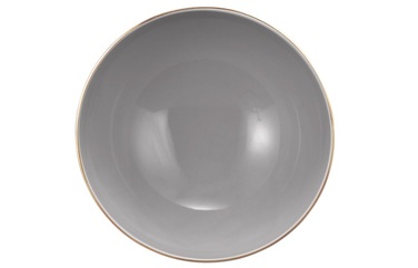 Пиала круглая 21,5 см, серая с золотистым ободком Amina Silbergrau Goldrand Seltmann Weiden