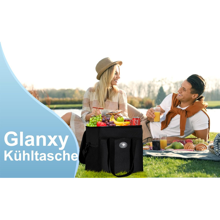 Термосумка 16 л чорна Glanxy