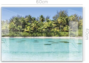 Кухонний фартух timalo зі скляним виглядом Північне море, очерет, захід сонця, океан, солома 2 мм акрилове скло Бризокості для плити, кухонний скляний фартух, акрилові скляні стінові панелі, захисна панель для фартуха (60 x 40 см, 301- Морський)