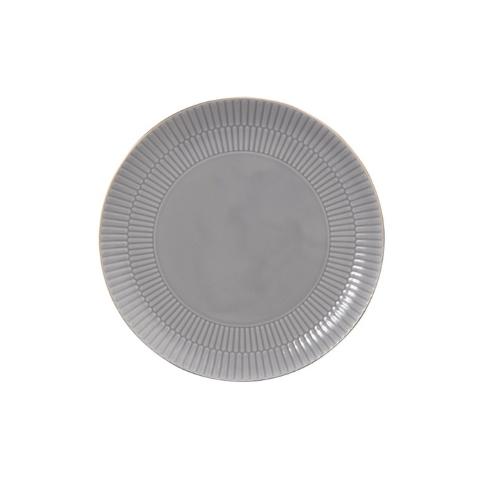 Тарелка для завтрака 22,5 см, серая с золотистым ободком Amina Silbergrau Goldrand Seltmann Weiden