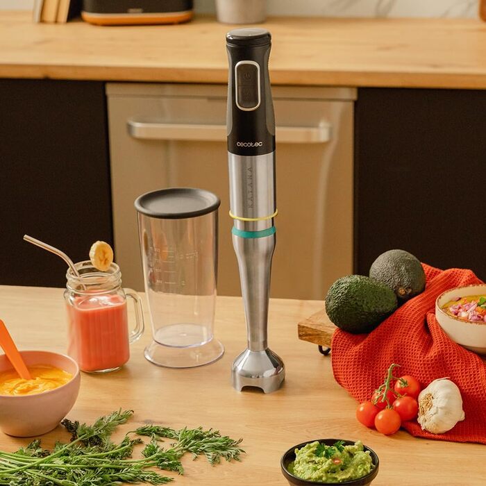 Ручний блендер 1500 Вт Katana сірий з мірною ємністю 800 мл Cecotec