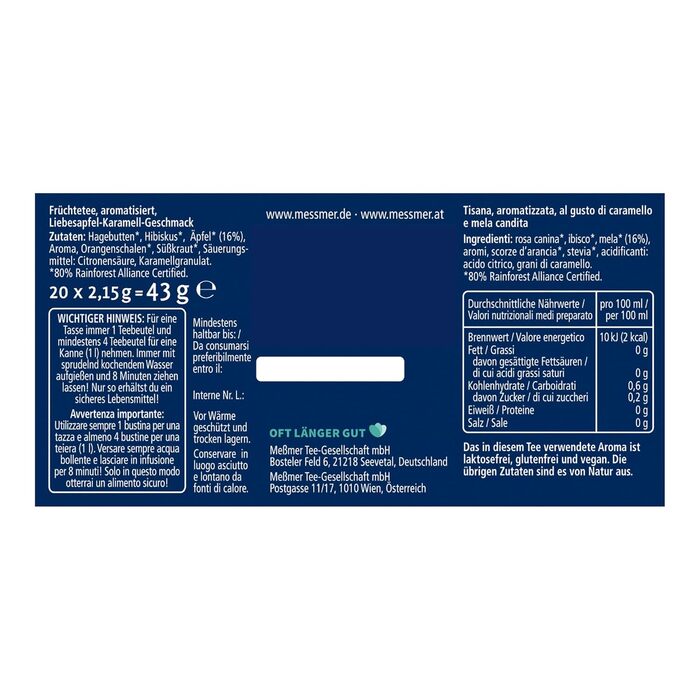 Чай Месмер - 48 чайних пакетиків 24 видів Атмосферний дизайн для демонстрації Різдвяний календар ідеально підходить як подарунок Фруктовий та трав&39яний чай (ЦУКАТИ, 20 чайних пакетиків)