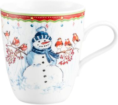 Рождественская кружка с ручкой 400 мл Снеговик, фарфор Seltmann Weiden