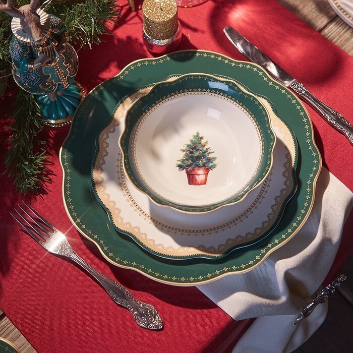 Салатник Fissman 15,5x5 см CHRISTMAS EVE фарфор (13758)