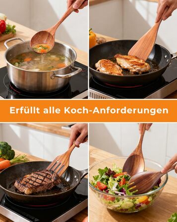 Набір кухонних аксесуарів із натурального тикового дерева 10 предметів Mooues