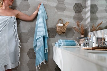 Рушник Ardesto SPA 90х170см, 100% бавовна, аква