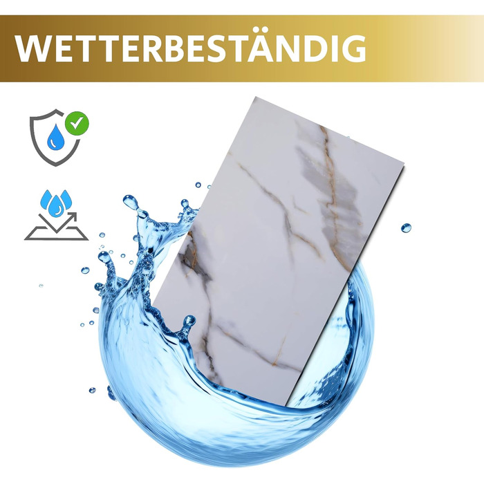 Стінові панелі AS Country Stone під мармур 60x120 см ПВХ-облицювання стіни з пластикових панелей для кухні, ванної кімнати тощо Панель кухонного фартуха (4 шт., Pure)