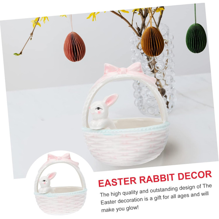 Керамічна декоративна фігурка зайчика до Великодня ABOOFAN