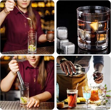 Професійний набір бармена 26 предметів чорні Sugiury