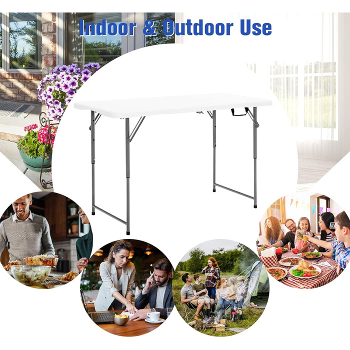 Складной кемпинговый стол 120 х 60 см KOMFOTTEU