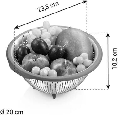 Дуршлаг из нержавеющей стали 20 см Tescoma