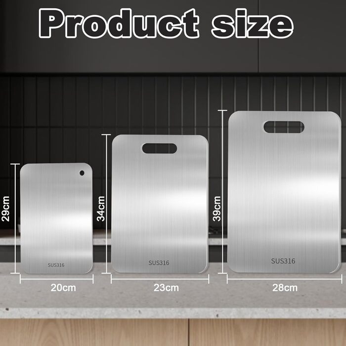 Набор из 3 титановых разделочных досок Bafeil