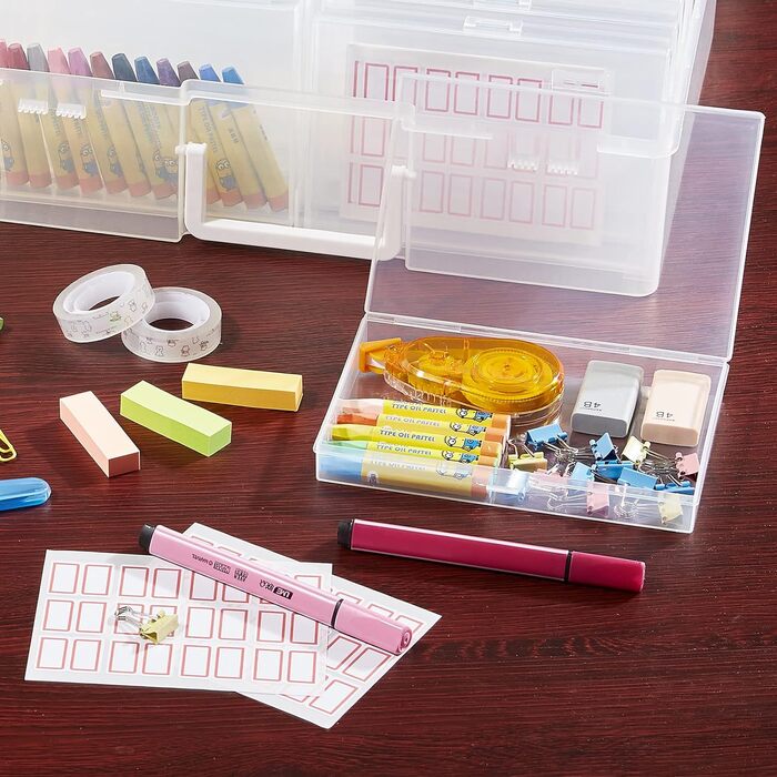 Фоточехол, 18 внутренних держателей для фотографий, прозрачные фотобоксы для хранения, пластиковый органайзер для фотографий для семян, открыток, поделок, наклеек Clear, 10,1 x 15,2