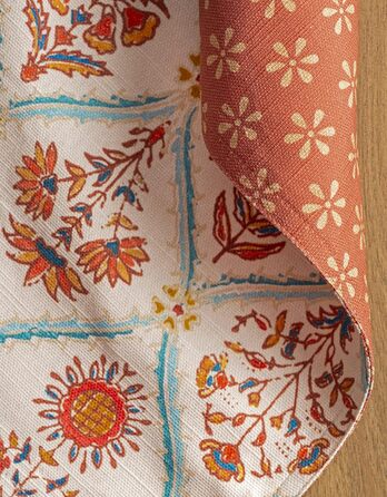 Бавовняні килимки для серветок, набір з 4 шт. , декоративні килимки для серветок, пасхальні килимки, що миються, для свят, вечерь, весни, літа (33 см x 48 см) (07 - Новели), 39Hermine 100