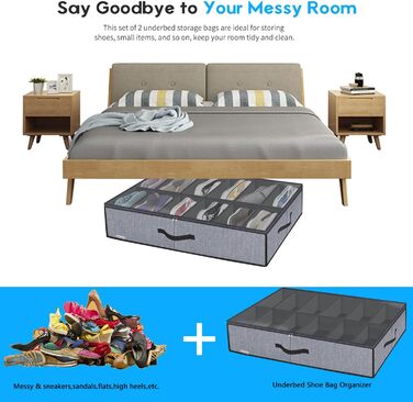 Коробка для хранения обуви с прозрачной крышкой 2шт. homyfort