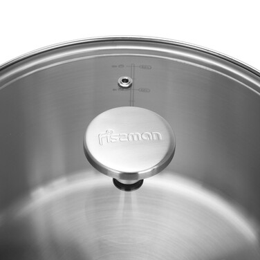 Кастрюля Fissman MASTER CHEF 24x13 см/5,4 л со стеклянной крышкой нержавеющая сталь (15097)