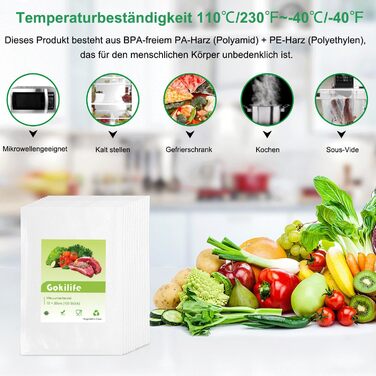 Вакуумные пакеты 100 пакетов 15 x 20 см. Gokilife