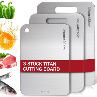 Набор из 3 титановых разделочных досок Bafeil