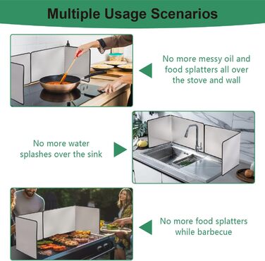 Большая двусторонняя защита от брызг из нержавеющей стали LTSEAME