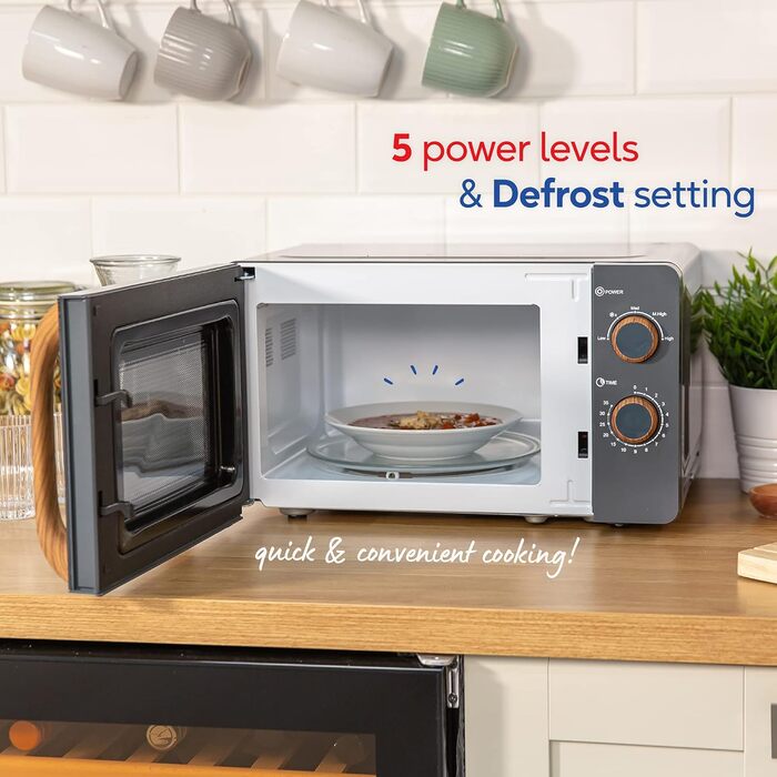 Мікрохвильова піч і, 17 л, 700 Вт, сірий RHMM713G Russell Hobbs