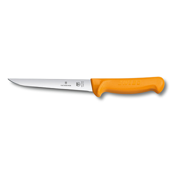 Кухонный нож Victorinox Swibo Обвалка лезвие 14см прямое с желтым цветом. Ручка