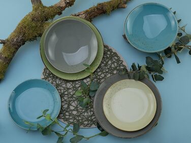 Серія Nature Collection Scandinavia, набір посуду з 16 предметів, комбінований сервіз з кераміки (обідній сервіз, барвистий), 19984