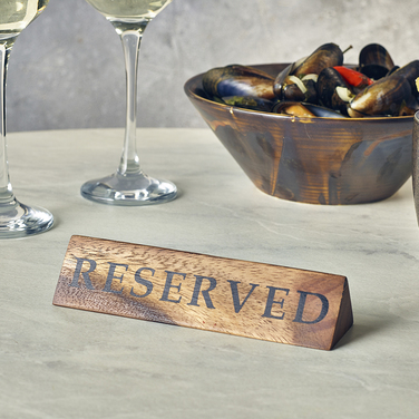 Табличка настільна "Reserved" 15*4*h 3 см, дерев'яна, Acacia Wood, Genware