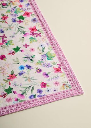 Бавовняні килимки для серветок, набір з 4 шт. , декоративні килимки для серветок, пасхальні килимки, що миються, для свят, вечерь, весни, літа (33 см x 48 см) (053 - Шардон), 39Hermine 100