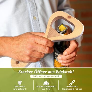 Відкривачка для пляшок з деревини sagl.tirol