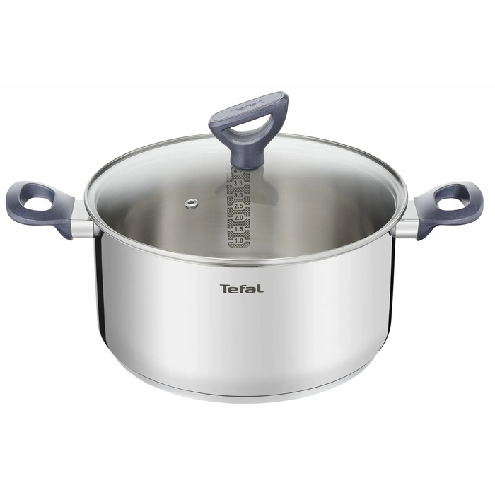 Каструля Tefal Daily Cook з кришкою, 24см, нержавіюча сталь, алюміній, бакеліт