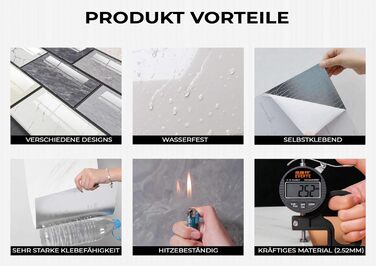 Клейка плитка мармуровий дизайн 60 х 30 см 12 шт H-basics