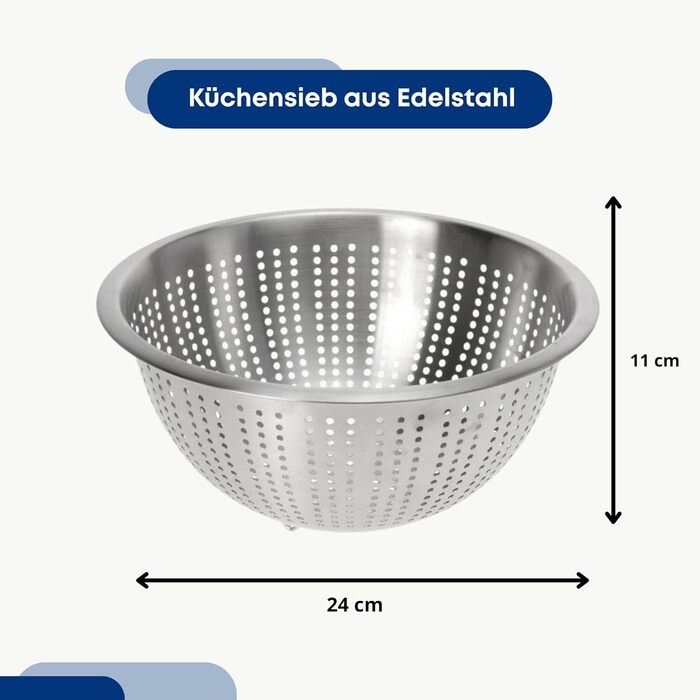Кухонное сито-дуршлаг 24 см Vilde