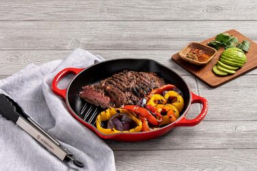 Чавунна сковорода-гриль квадратна 26 см, синій Марсель Signature Le Creuset