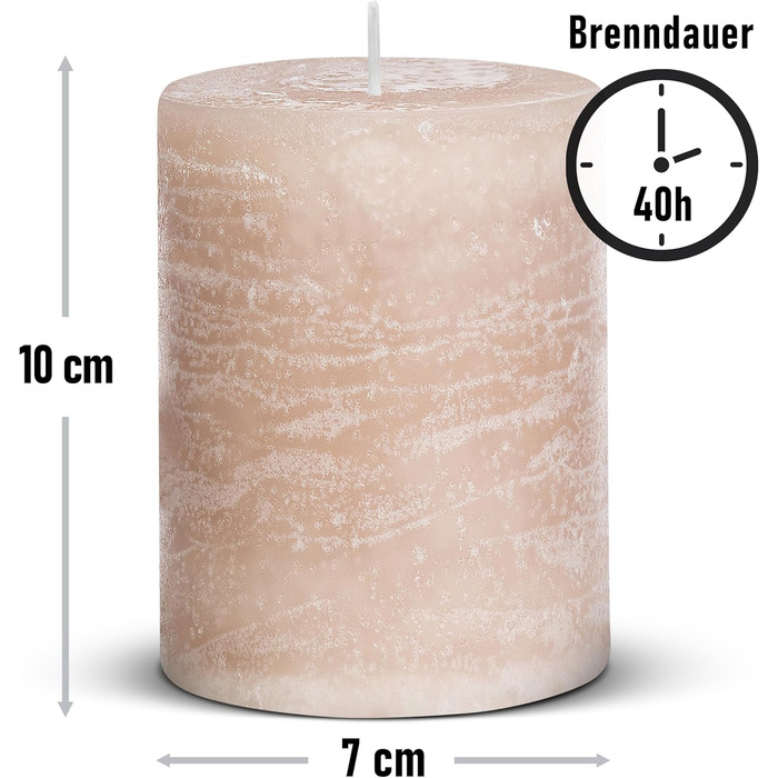 Набір із 4 свічок  7 x 10 см Brandsseller