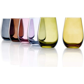 Набір склянок для води 335 мл, 6 предметів, різнокольорові Elements Stölzle Lausitz