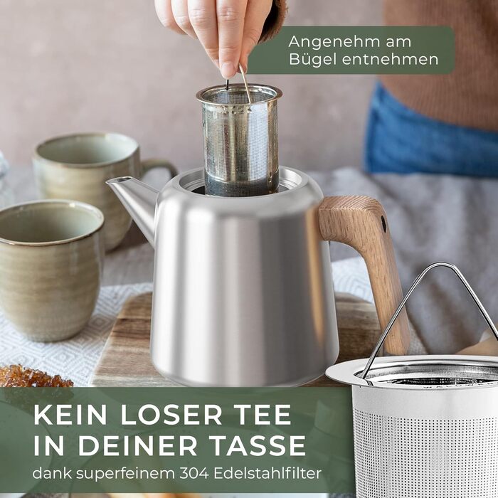 Чайник 1,1 л з підігрівачем WALDWERK