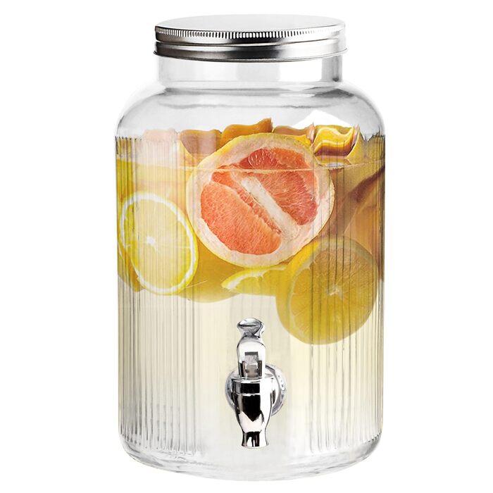 Скляний диспенсер для напоїв з краном 5,5 л The Vintage Company