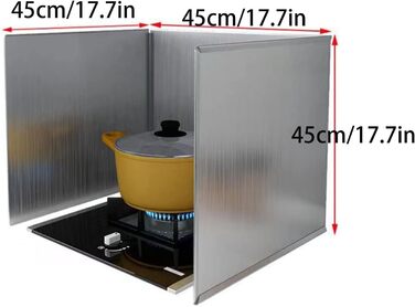 Кухонний фартух, складана стінка, захист від бризок, масляний бар&39єр, плита, складаний, нержавіюча сталь, жироварка, кухонний фартух (45x45x45 см)