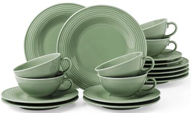 Чайный сервиз на 6 персон, 18 предметов, Beat Sage green Seltmann Weiden