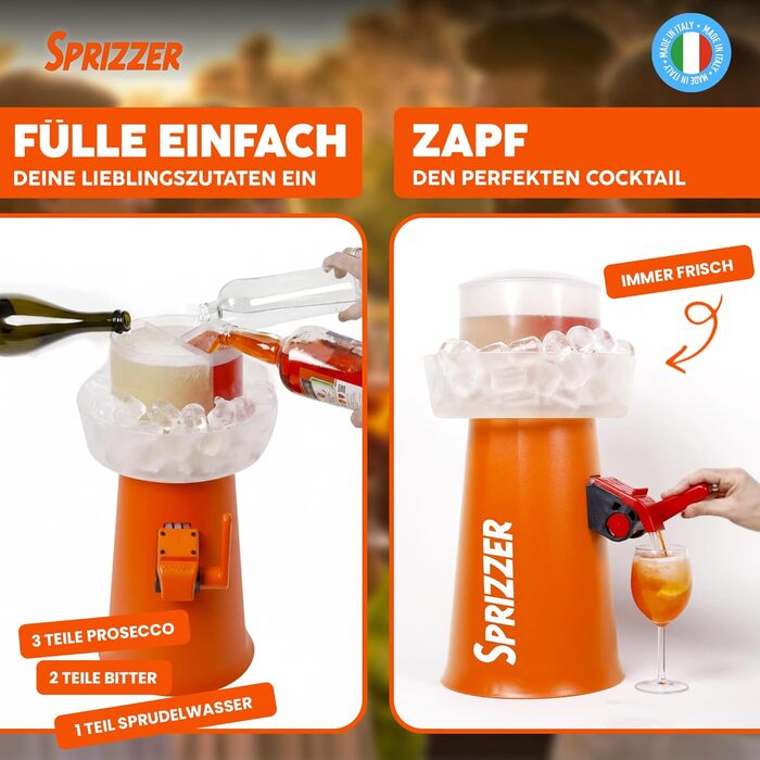 Диспенсер и миксер для приготовления коктейлей со льдом 3 л Sprizzer