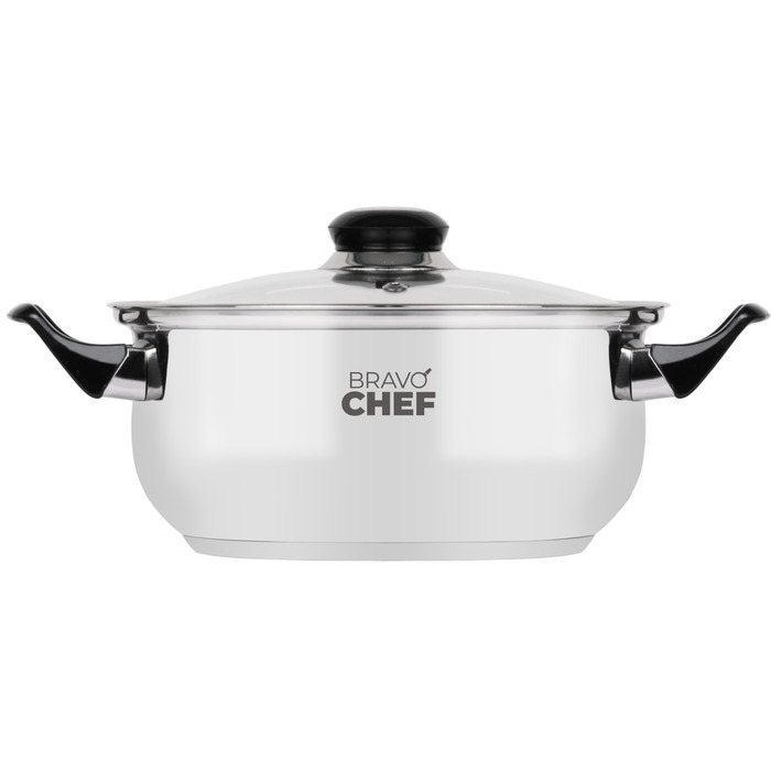 Кастрюля Bravo Chef 18 см (1.6 л) с бакелитовыми ручками (6811077)