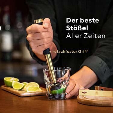 Набір для коктейлів преміум 12 предметів золотий BarDeluxe