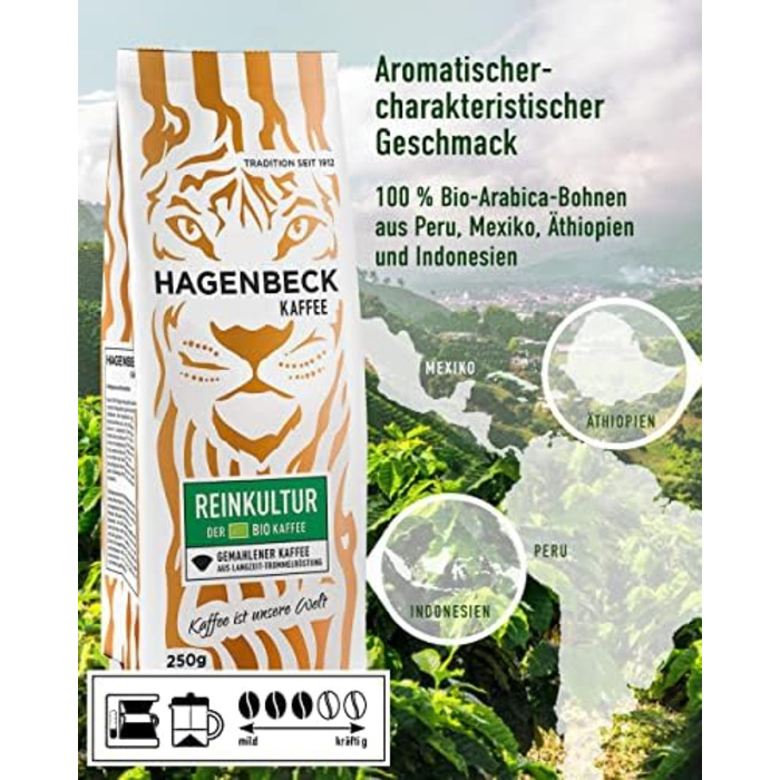 Кава - Кав&39ярня - Смажена кава - Мелені кавові зерна - 250 г - 100 арабіка - Ароматна - Традиційна кавова суміш (Набір для зразків (4 упаковки), 250 г (4 упаковки))
