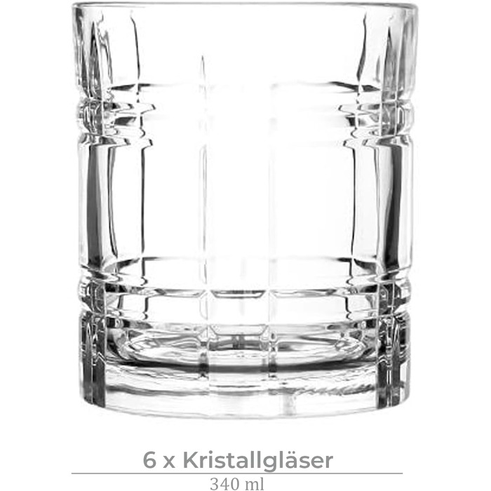Набір із 6 склянок для віскі 340 мл Konsimo