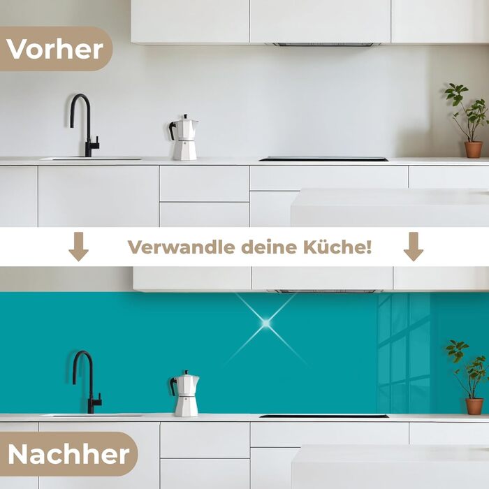 Кухонний фартух 60x250 см, самоклеючий фартух, кухонний фартух, кухонний фасад, самоклеючі кухонні фартухи - Осінь (Синій - Однотонний, 60 x 250 см)