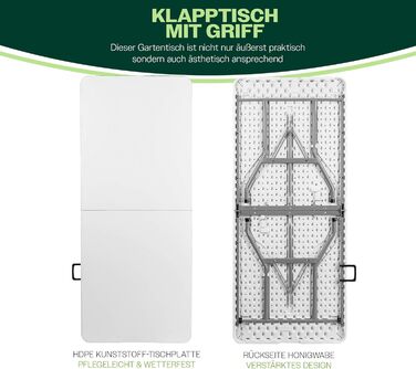 Складаний кемпінговий стіл 180x74x74 см Blumixx