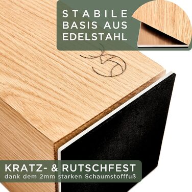 Магнітний обертовий блок для ножів з деревини дуба WALDWERK