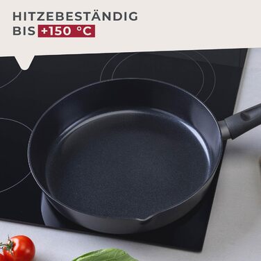 Сковорода 28 см глибока з керамічним покриттям, чорна Highrise Fackelmann