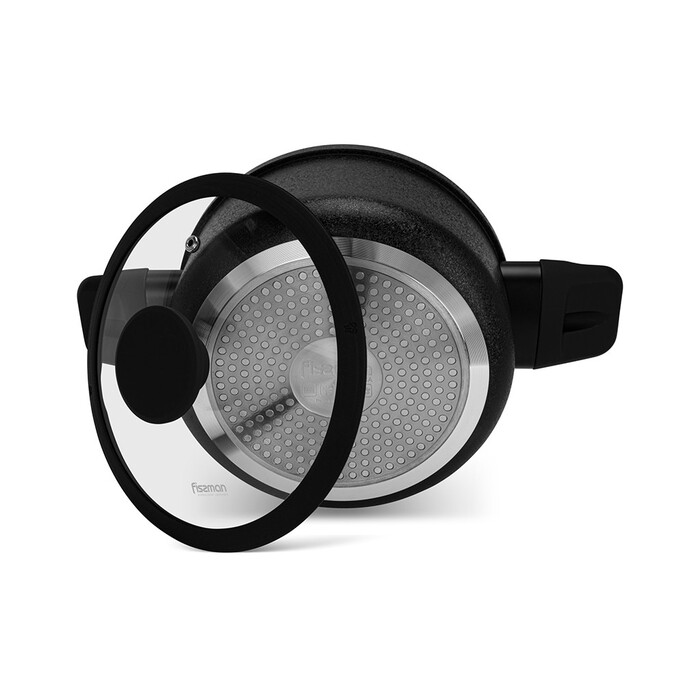 Кастрюля Fissman 20x9,7 см/2,8 л ADELINA со стеклянной крышкой алюминий с антипригарным покрытием (14627)